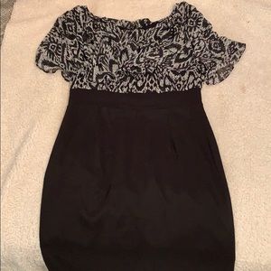 Black and white formal dress